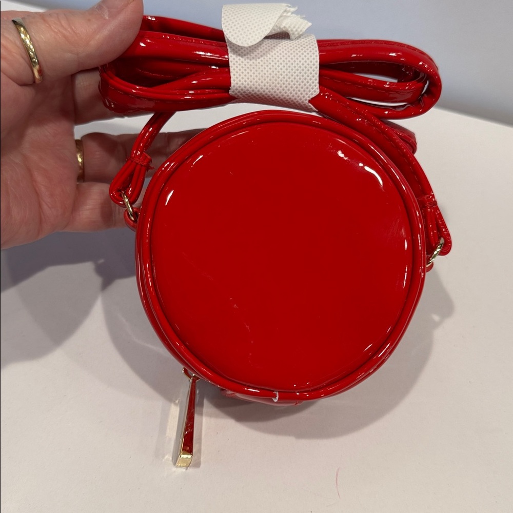 Marc Jacob’s Mini Round Canteen Patent Red Leather Crossbody Bag NWOT - Picture 6 of 9